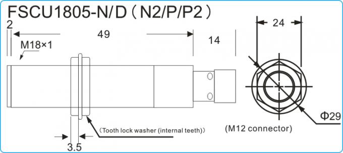M18 w pełni metalowy czujnik zbliżeniowy 5mm czujnik rurowy M12 złącze sensor.jpg