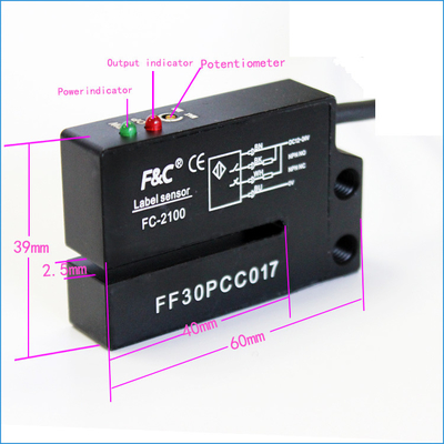 Standardowy czujnik etykiet F &amp;amp; C 2mm maszyna do etykietowania etykiet