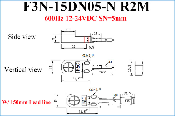 Indukcyjny czujnik położenia indukcyjnego 4mm 12-24VDC Top Induction Metal Detector